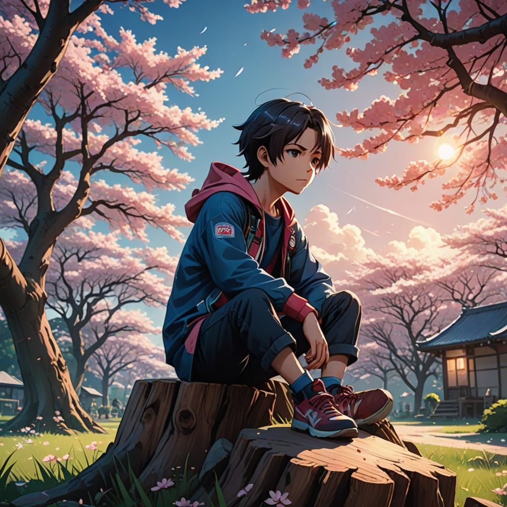 Chibi Amomongo in Vibrant Cel-Shaded Anime Style