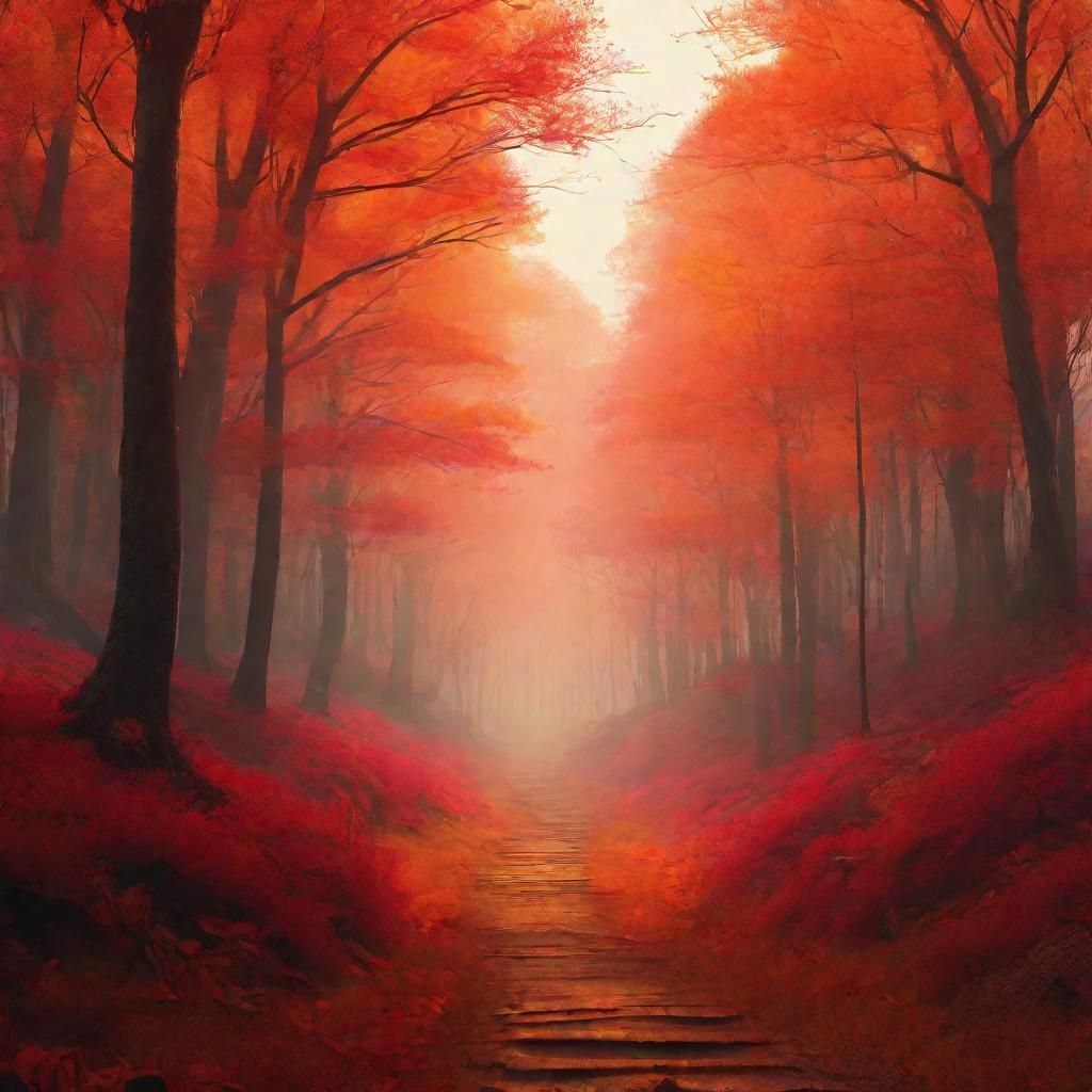 Fantasy Landscape in Warm, Vibrant Hues