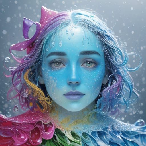 Whimsical Ice Storm Wonderland in Vibrant Colors