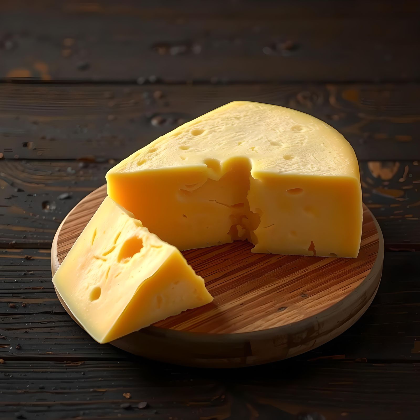 Hyperrealistic Gruyère Cheese Still Life