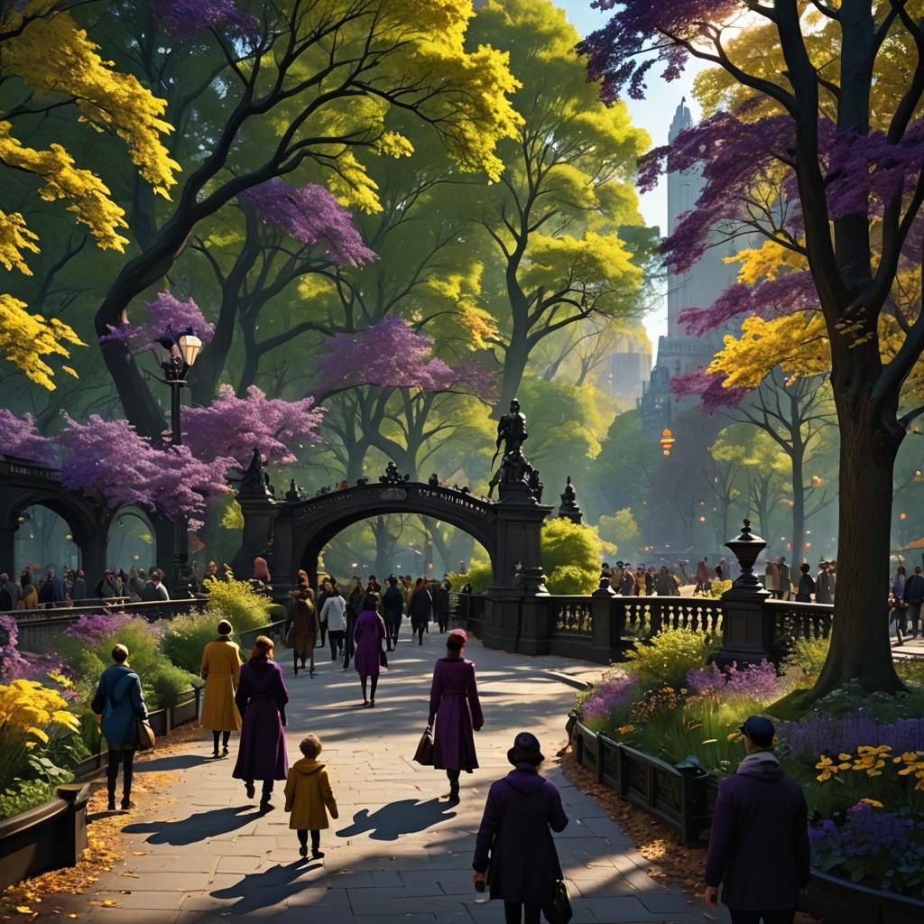 Central Park Dark Fantasy Concept Art in 8K