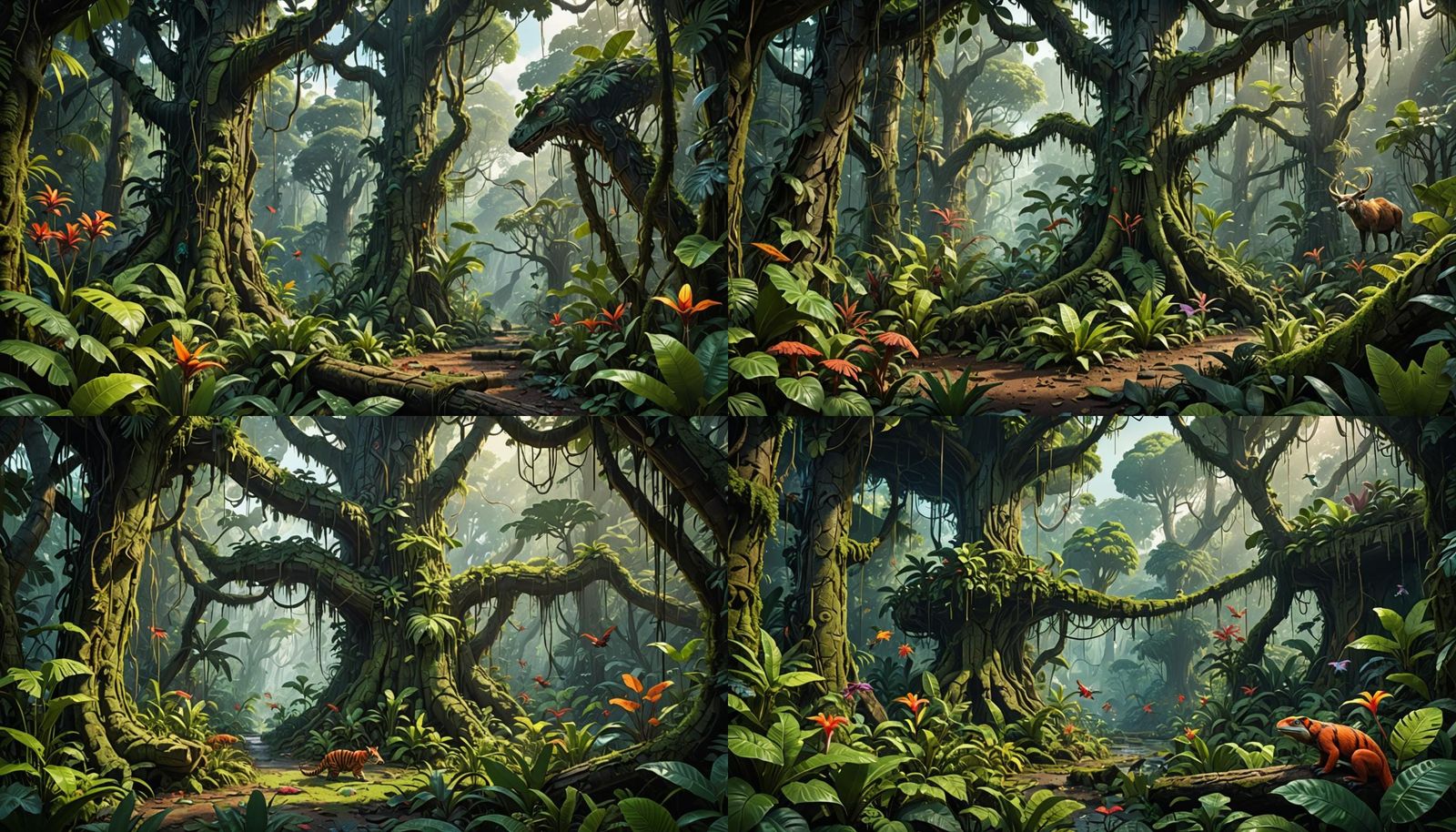 Deforested Rainforest in Detailed 3D Anime Style