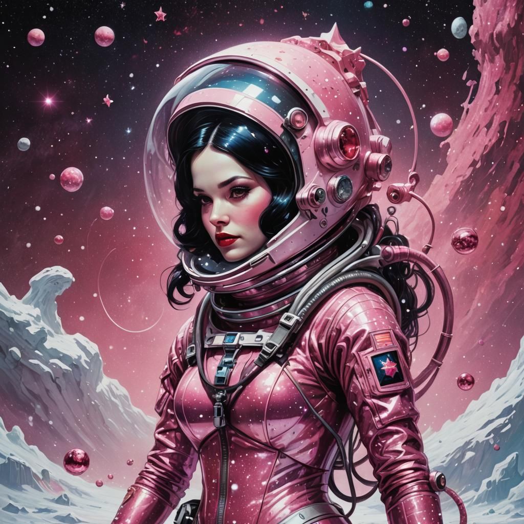 Snow White Space Mermaid Cosmonaut in Sinister Style