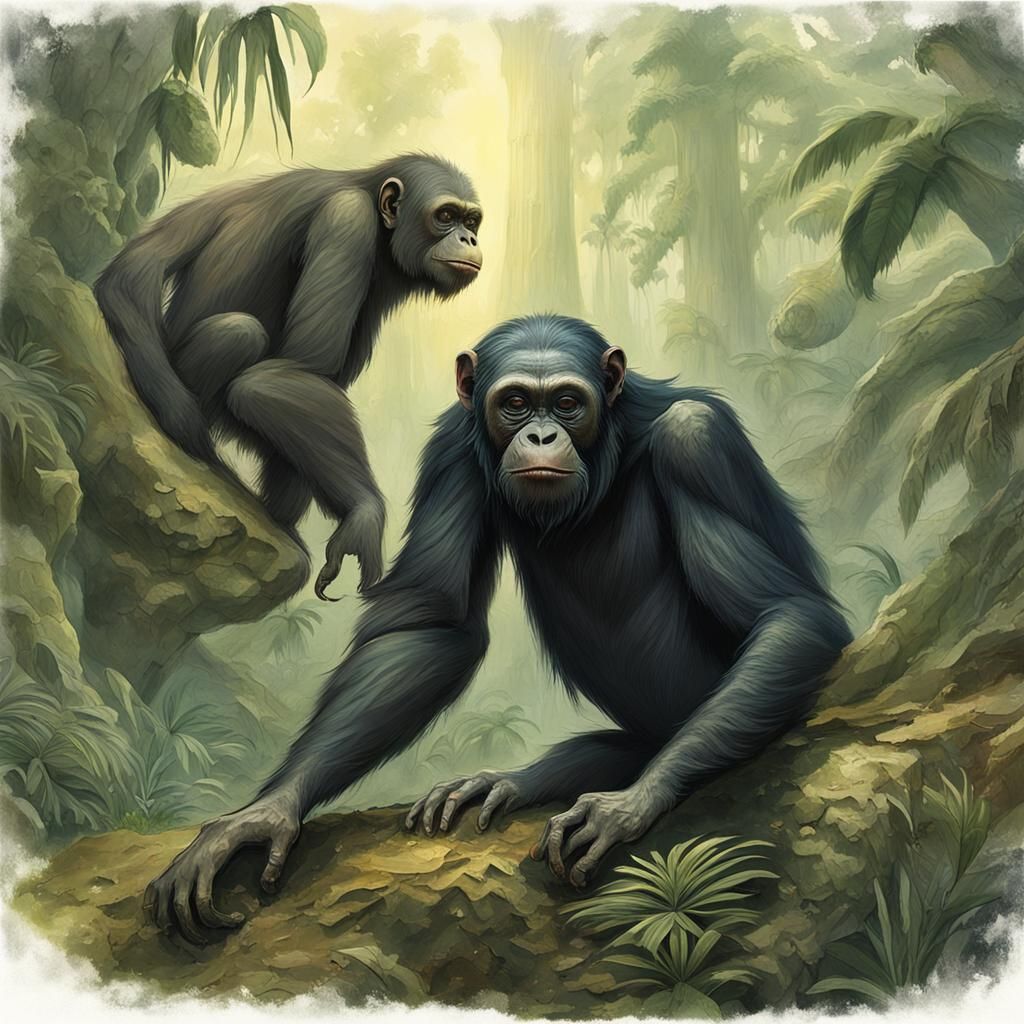 Exoplanet Habitat with Alien Lifeforms Concept Art