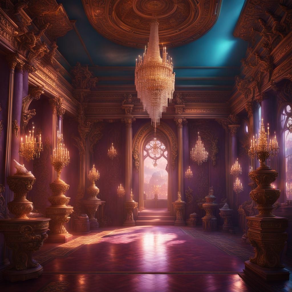 Bejeweled Figure Shimmers: Fantasy Concept Art