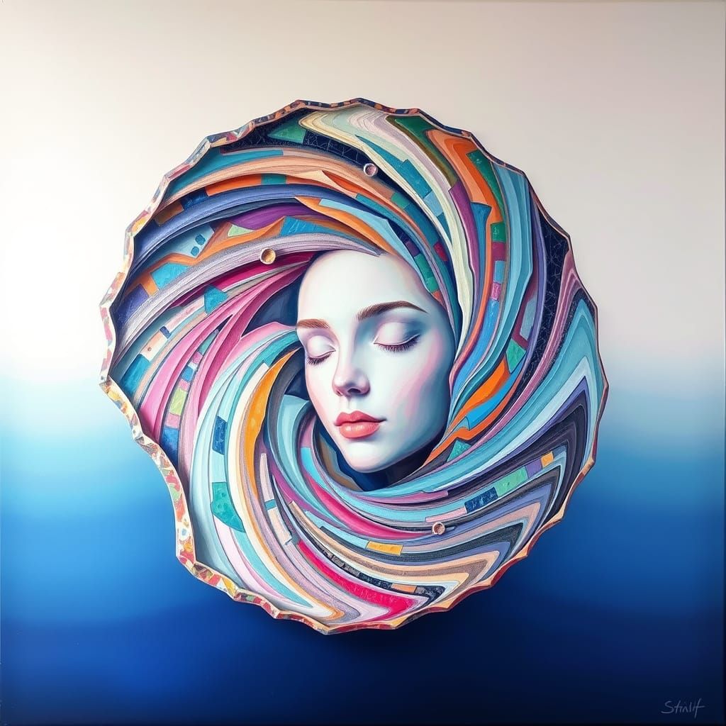 Mineral Serenity: Abstract Sculpture in Pastel Hues