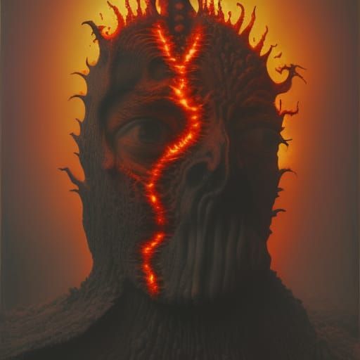 Volcano Skull Eruption: A Surreal Digital Masterpiece