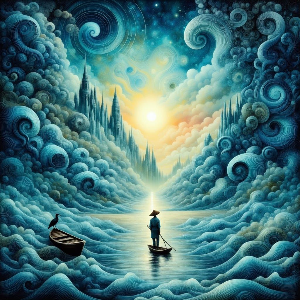 fishing in a surreal world