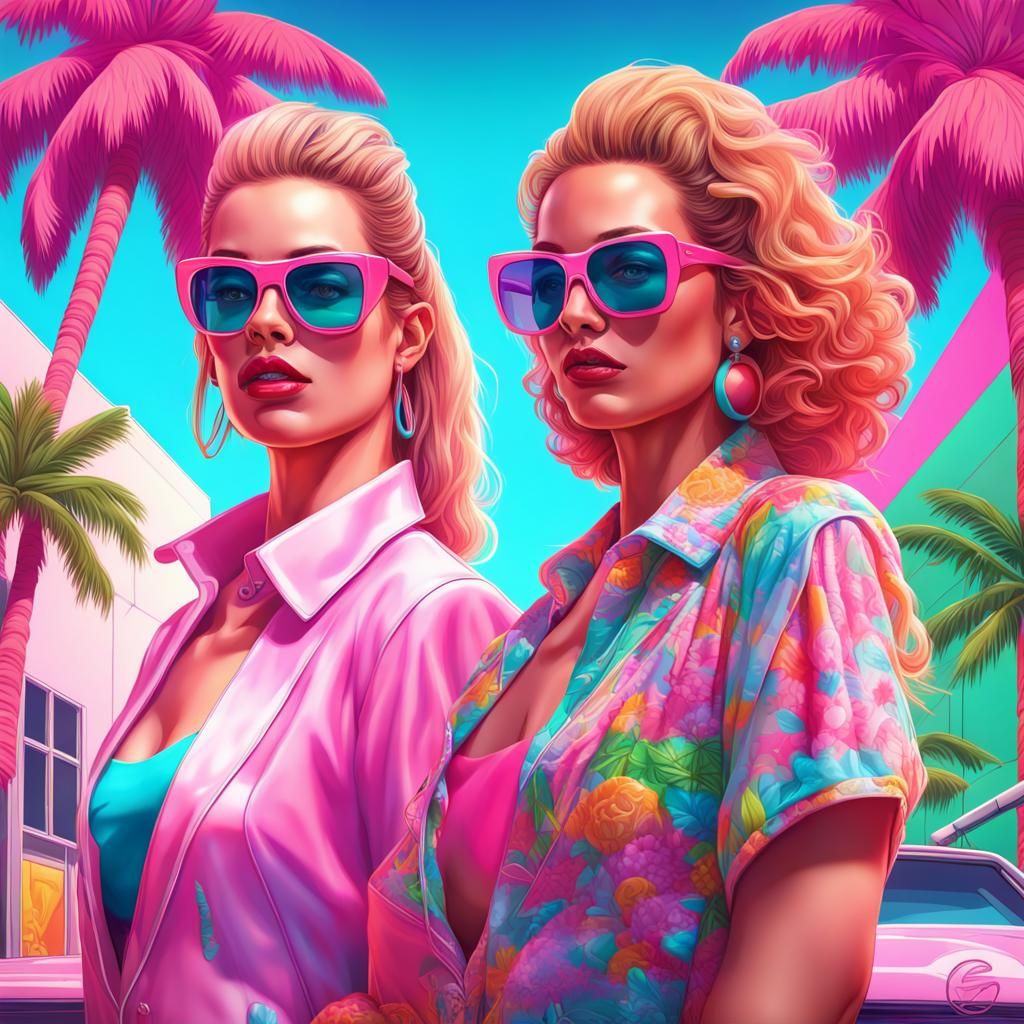 Miami Vice Reimagined: Candy Art Style