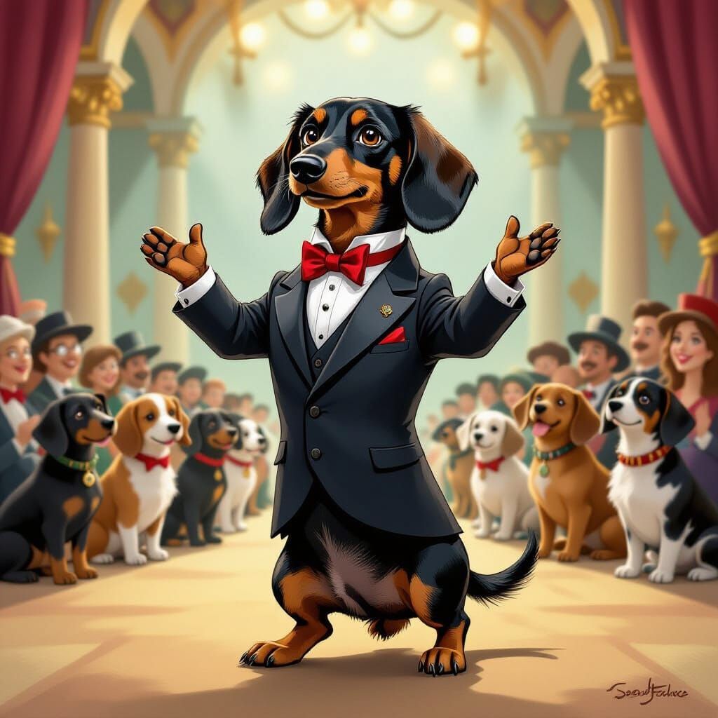 Dachshund Declares Himself Alpha in Dog Show, Illustrated St...