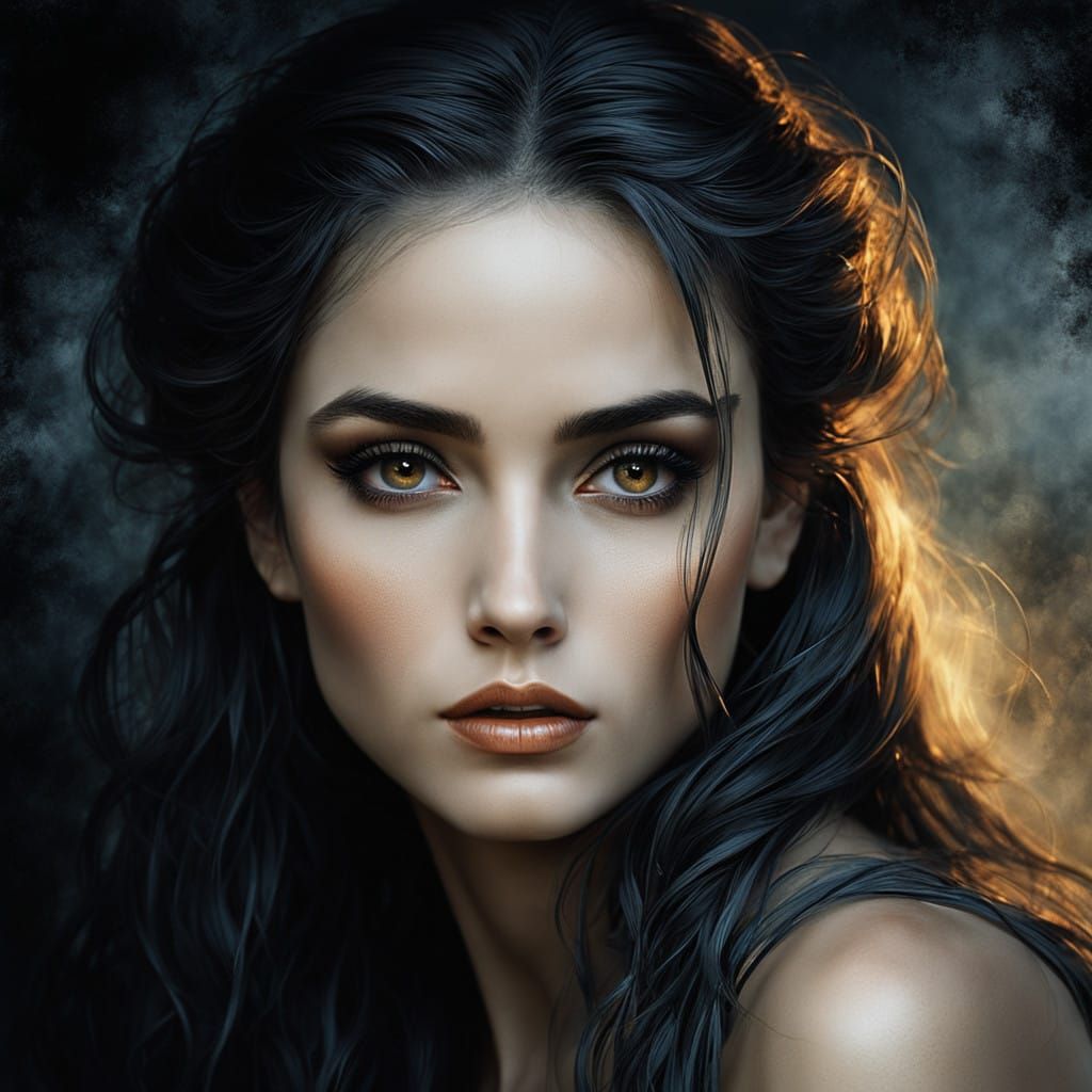 A woman with subtle emotion