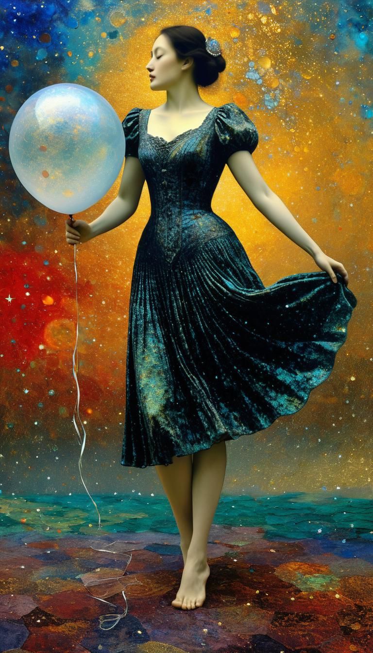 Heartballoon Burst: A Velvet Photoillustration
