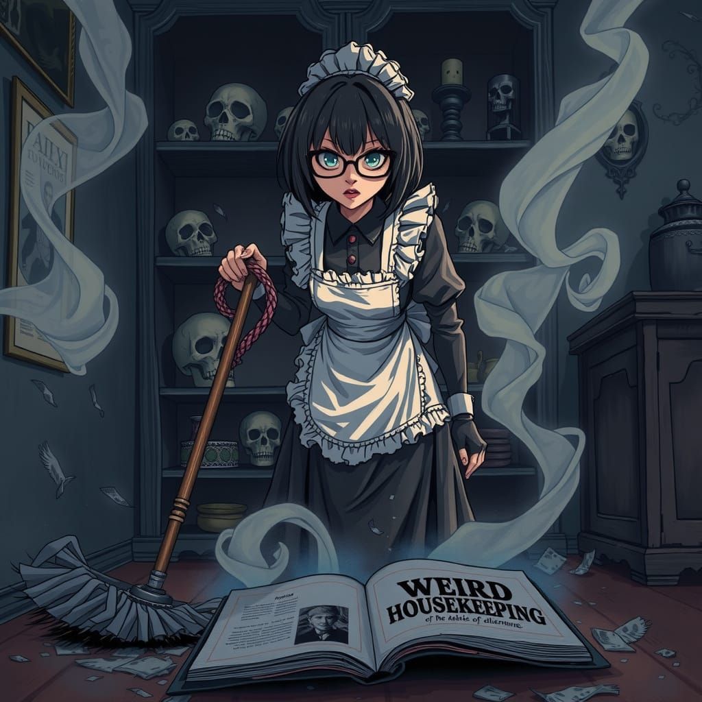 Eerie Maid's Surrealist Housekeeping Ritual