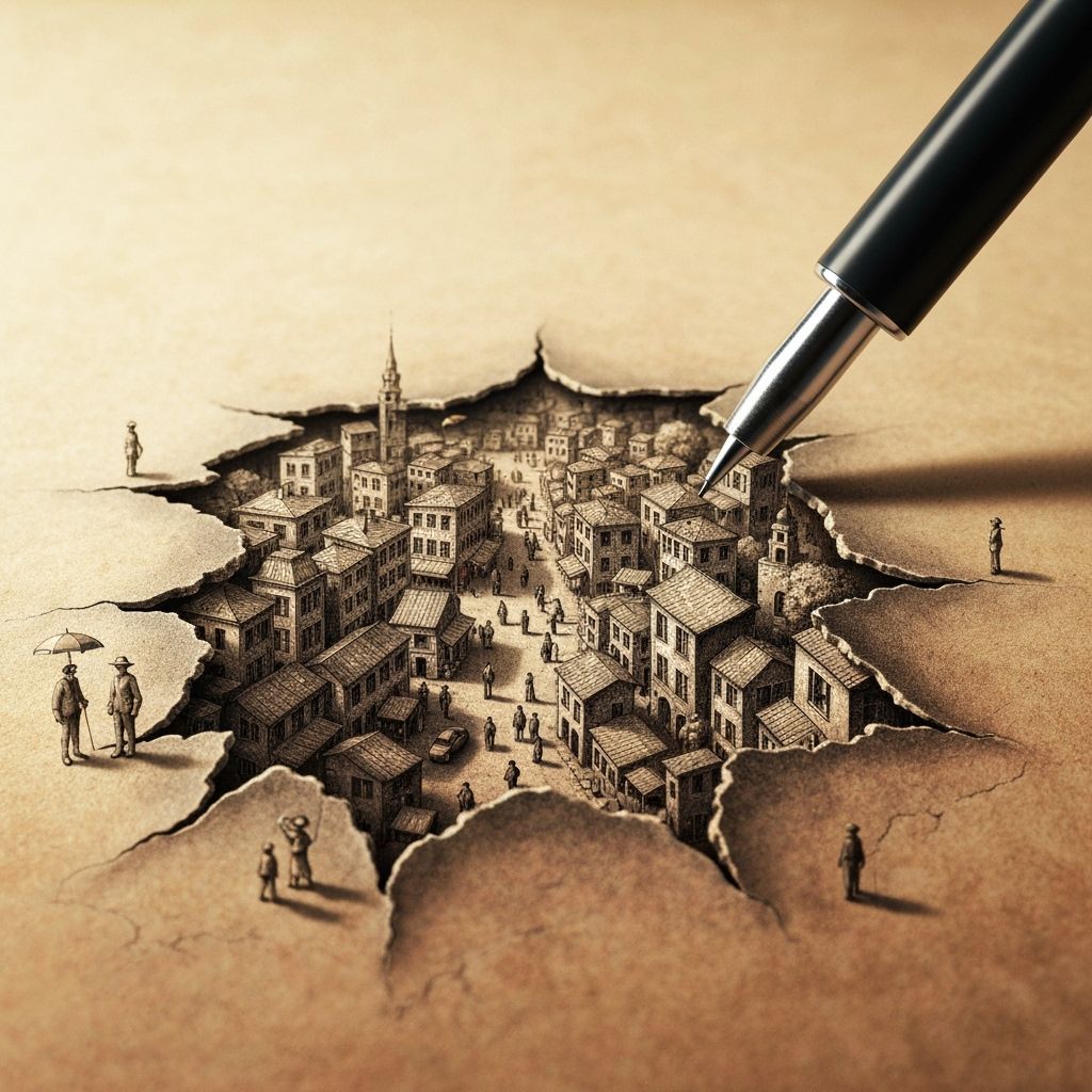 Surreal Town Drawn by Wearable Pen Tip