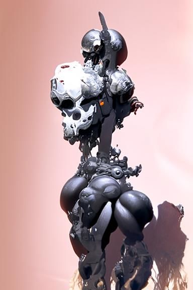 Mechanical Ghost Figure in Fantasy Art Style