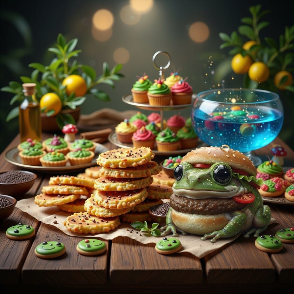 Novelty Food and Treats Displayed on Table