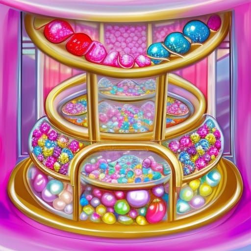 Candy Art Style Jewelry Store Display