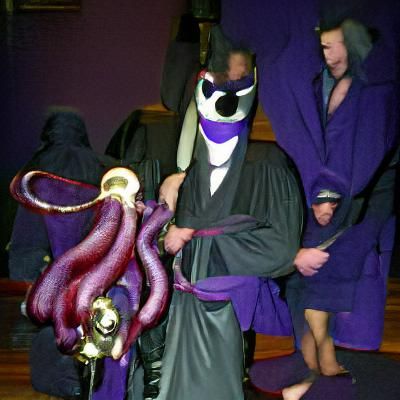 Robed Figure with Purple Tentacle