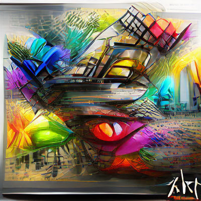 Colorful Abstract Art: Acrylic, Airbrush, and Charcoal