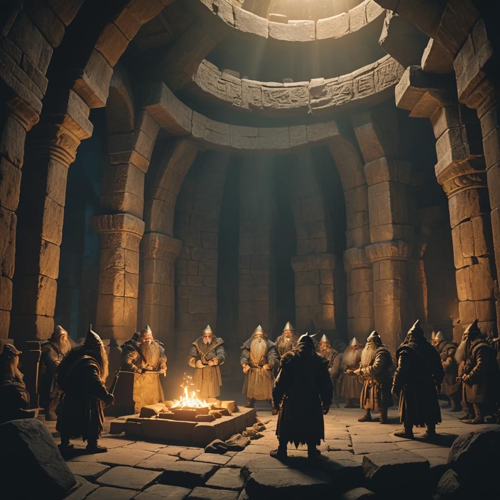 Dwarven Sacrificial Ritual in Ancient Vault
