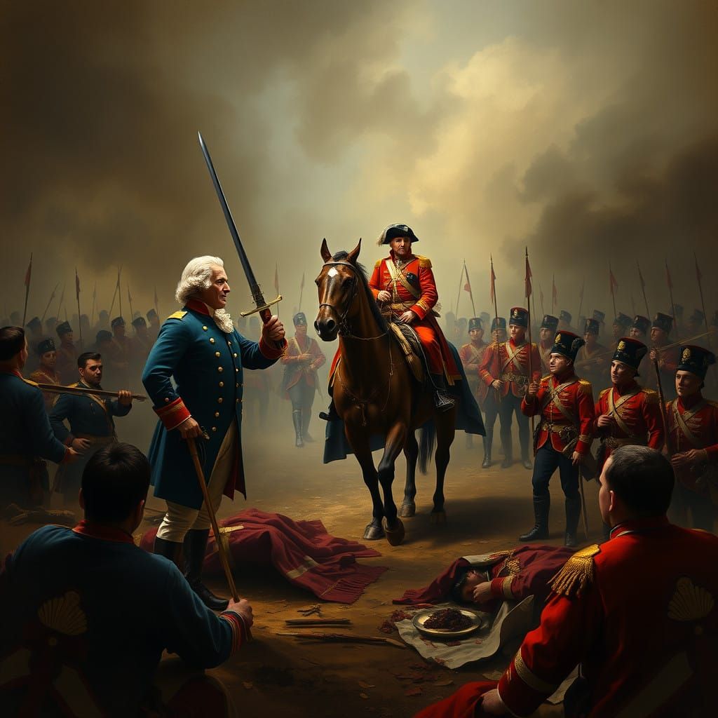 Dignified Defeat: Washington Surrenders at Yorktown in 18th...