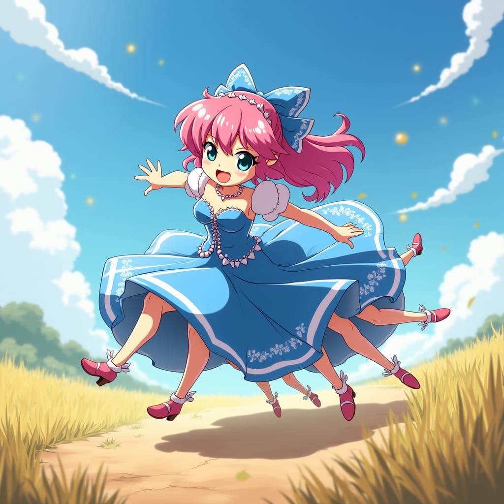 Cartoon Princess Runs at Superhuman Speed