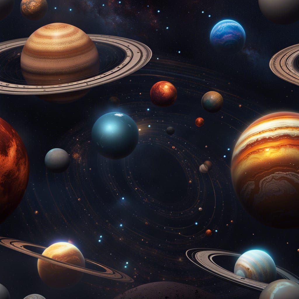 Detailed Solar System Matte Painting in Unreal Engine