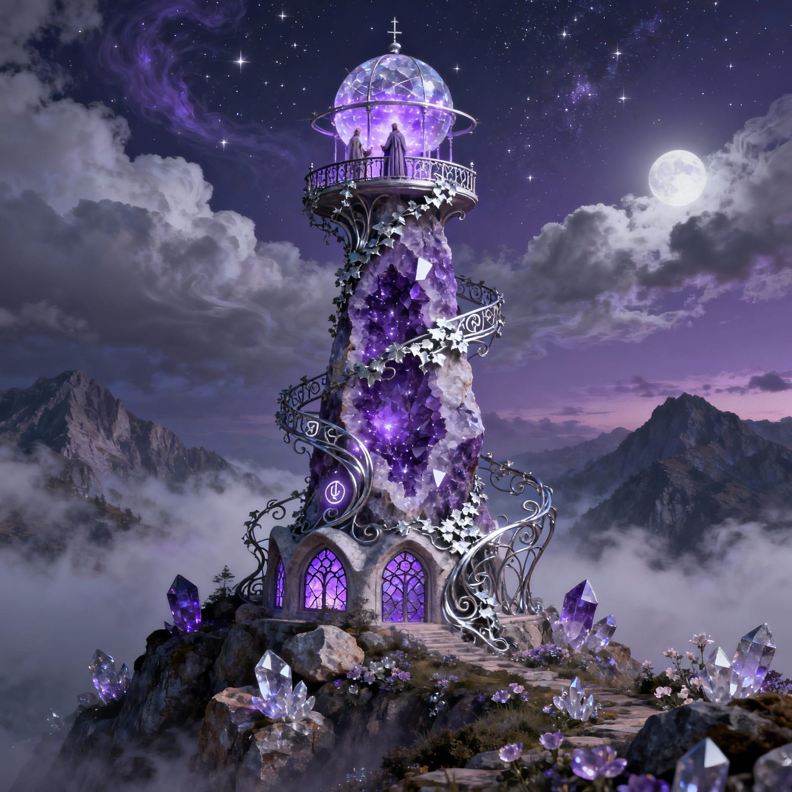 Amethyst Spire: Gaudí Meets Art Nouveau