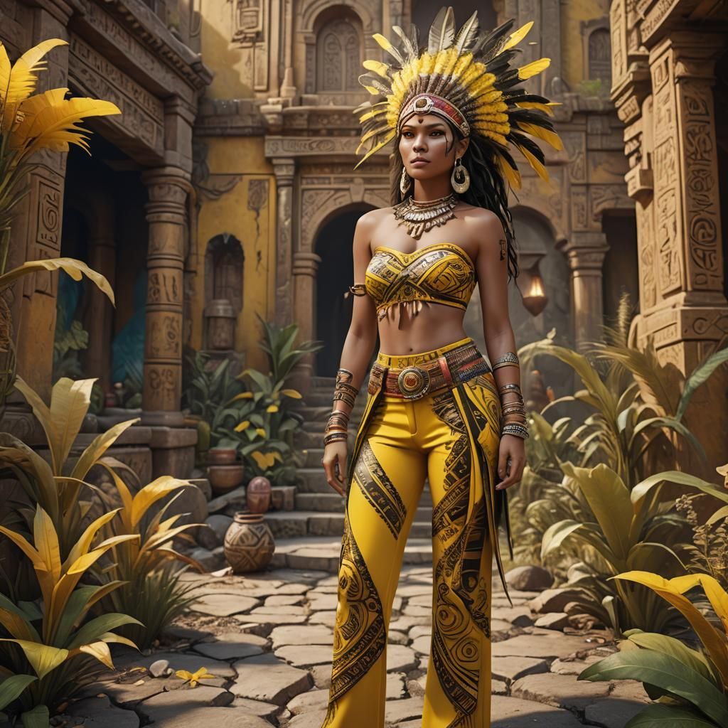 Stunning Indigenous Woman Creating Art in High Detail