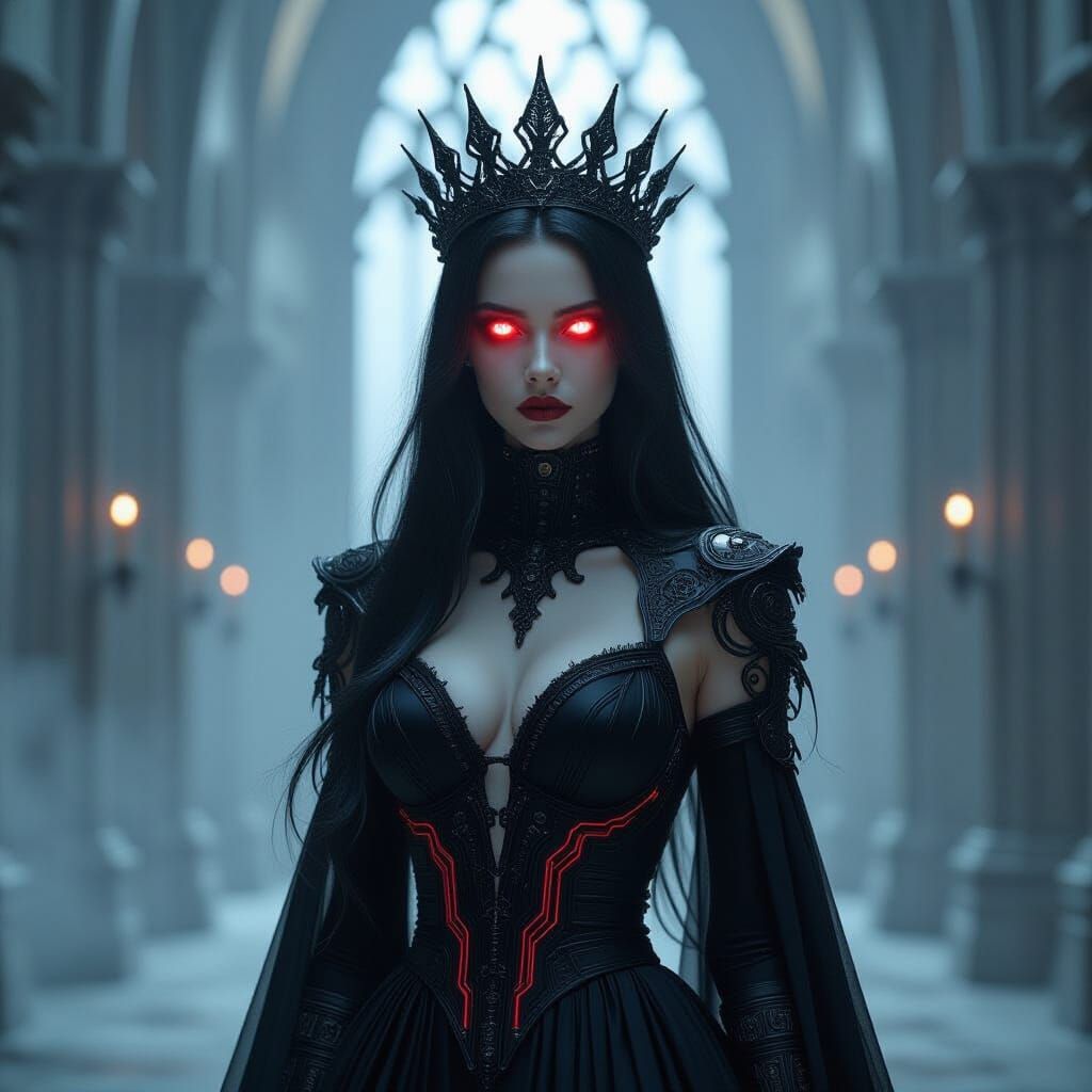 Gothic Android Oracle with Biomechanical Crown