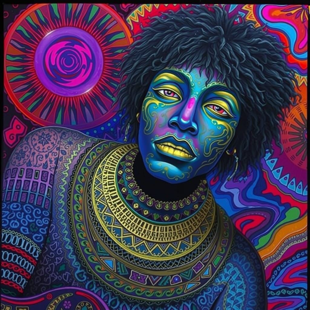 Psychedelic Soul Blues Abstract Art