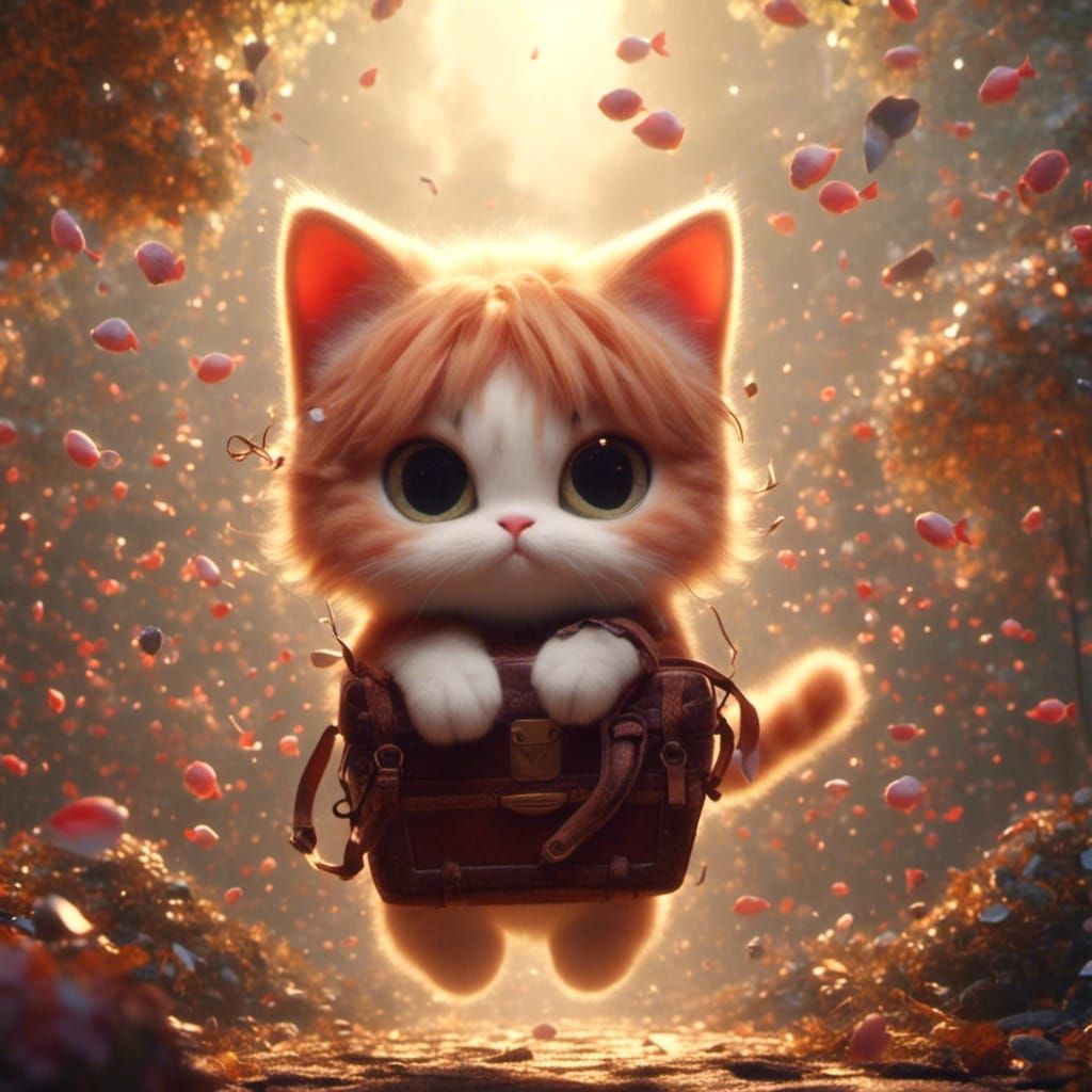 Cute Kitty Image Generated from Simple Prompt