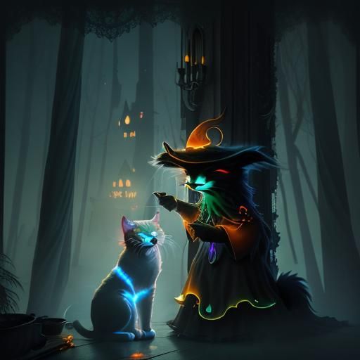 Garfield's Ghostly Lasagna Craving: A Surreal Oil Painting