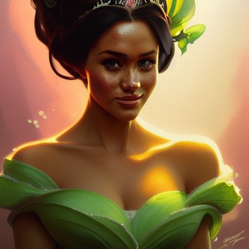 Megan Markle as Princess Tiana Portrait