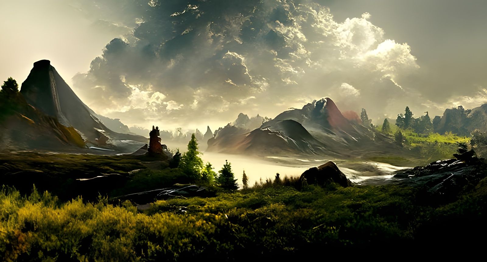 Dreamy Pastel Landscape Concept Art in 8K