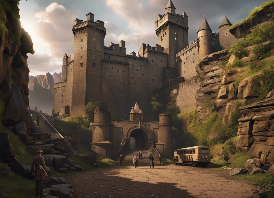 Indiana Jones at Edinburgh Castle: Detailed Matte Painting