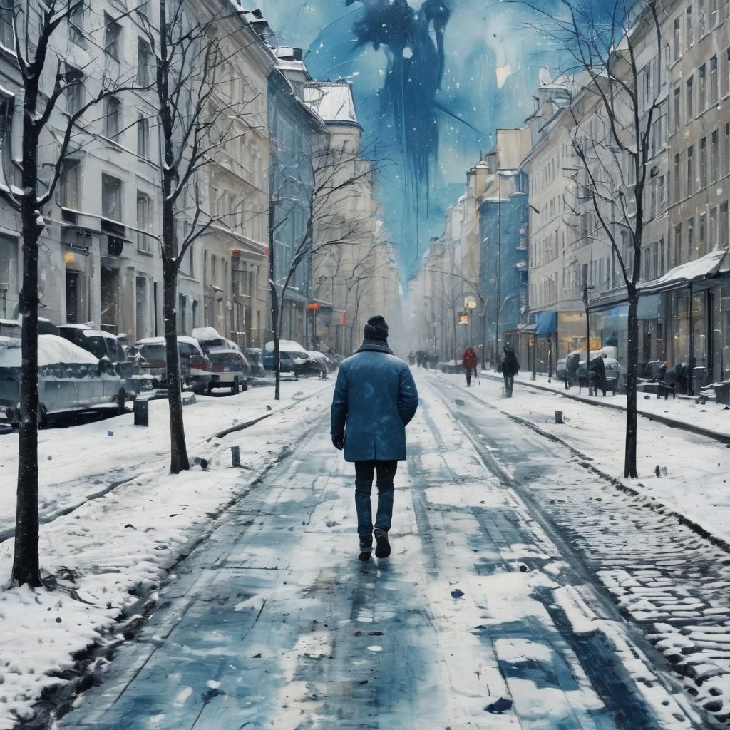 Walking through Berlin in the Winter