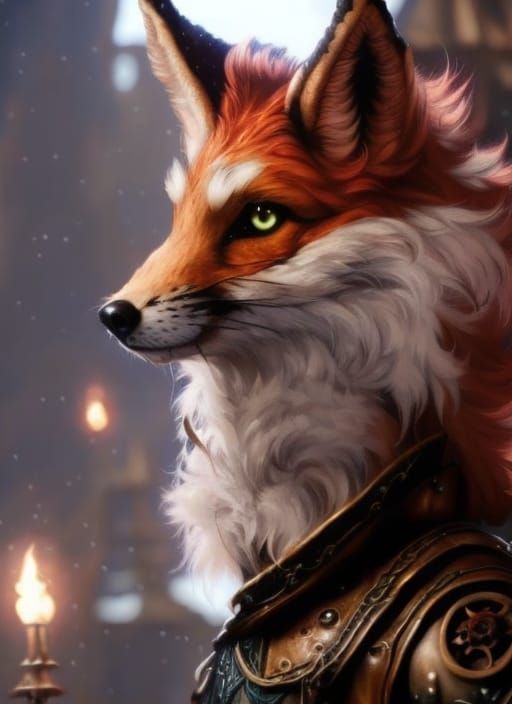 Steampunk Fox Doctor in Dystopian Setting