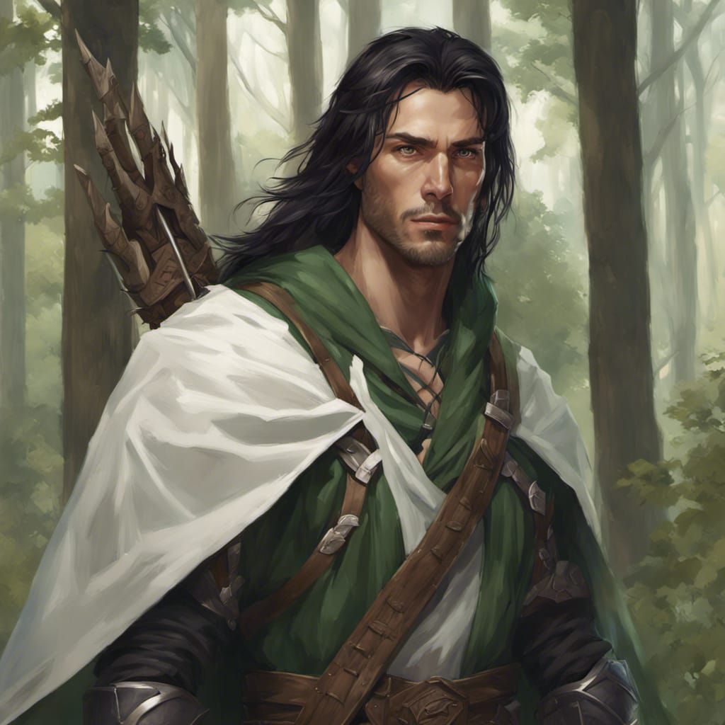 Mystical Druid Portrait in Hyperdetailed Style