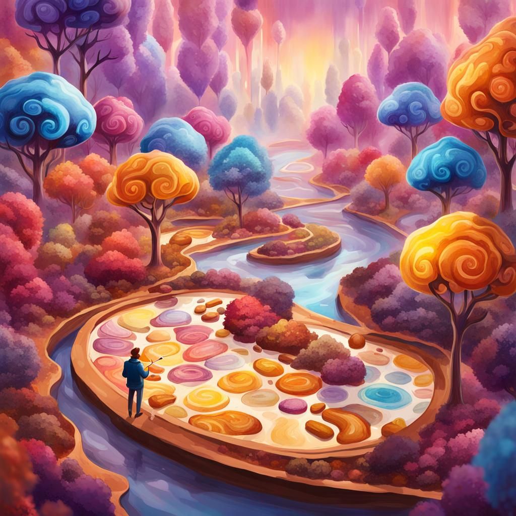 Vegan Food Tester at Wonka's in Watercolor Art