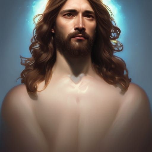 Hyperdetailed Portrait of Jesus in Digital Art Style