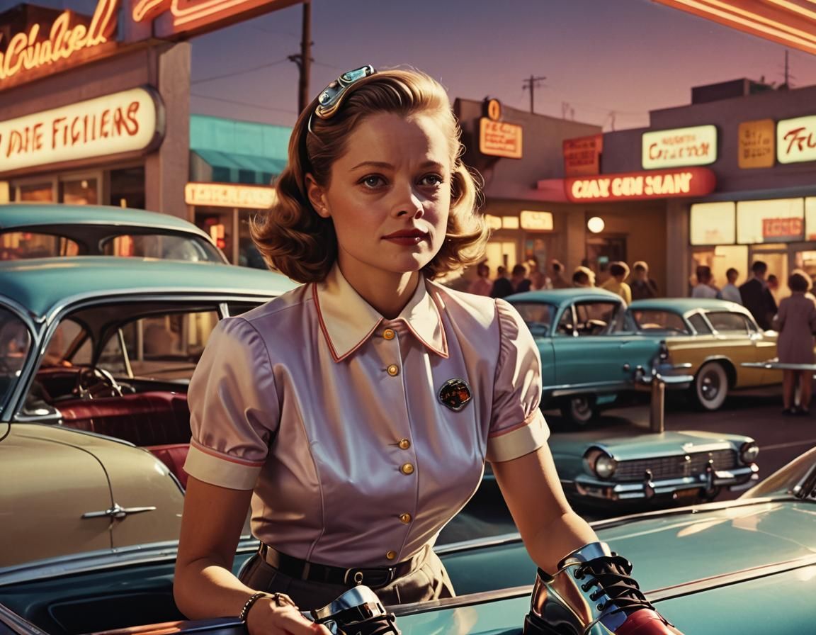 Jodie Foster as Retro Drive-In Waitress