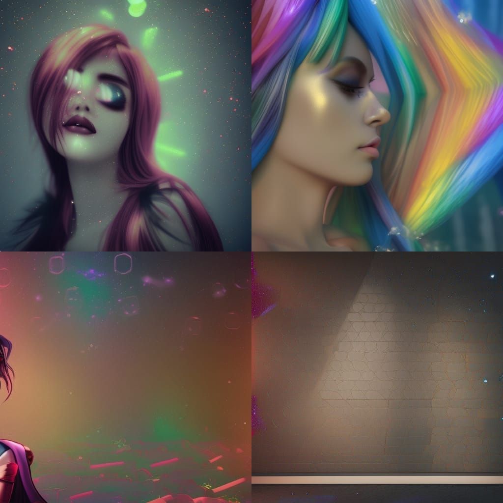 Dramatic Film Noir Diorama in Rainbow Colors