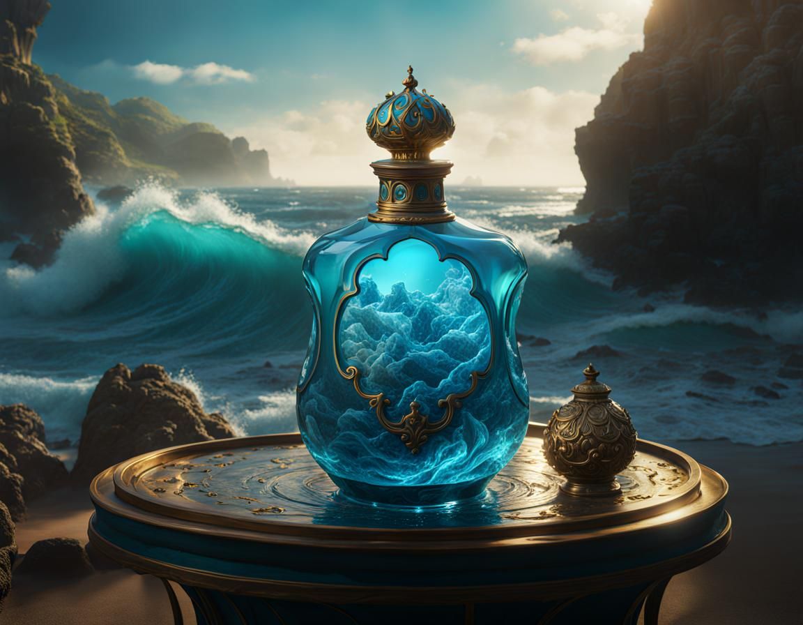 Ocean in a Bottle: Detailed Matte Painting