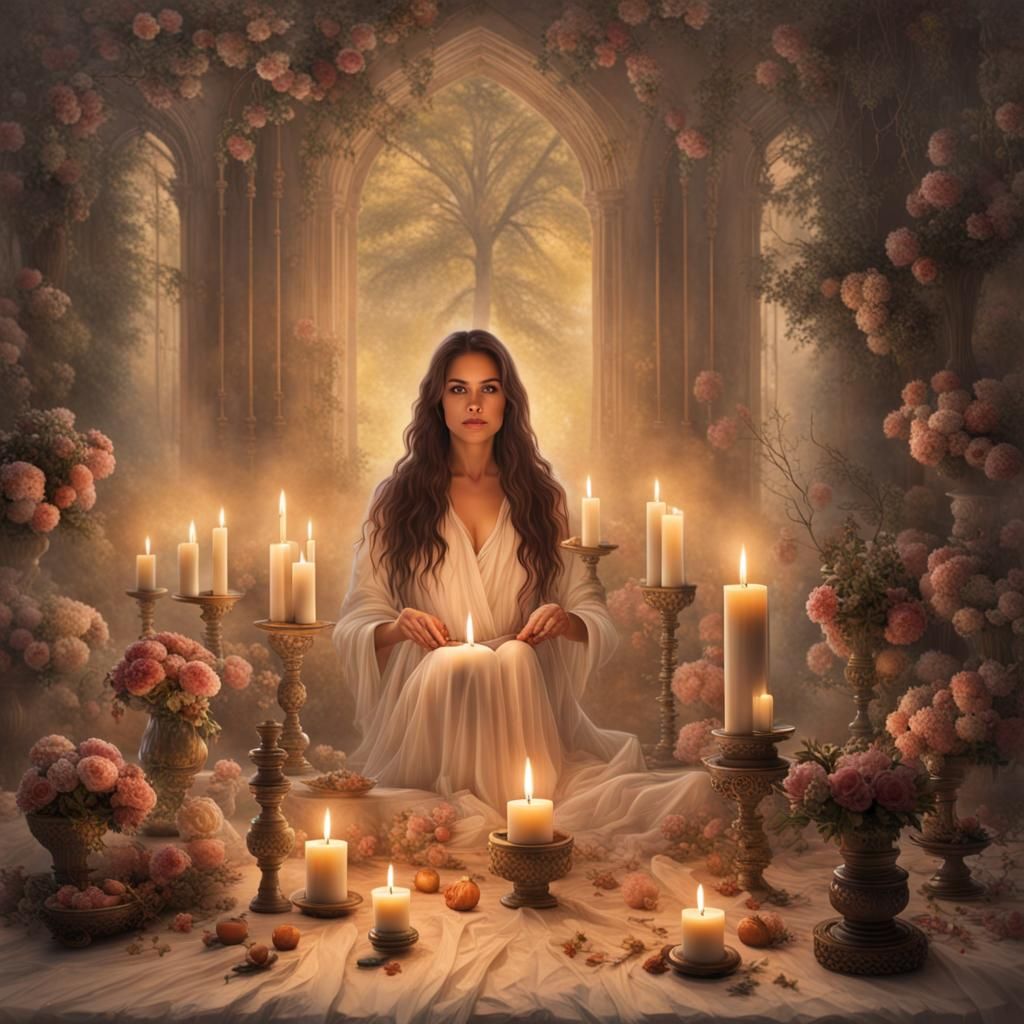 Tranquil Spa Scene in Sinister Fantasy Style