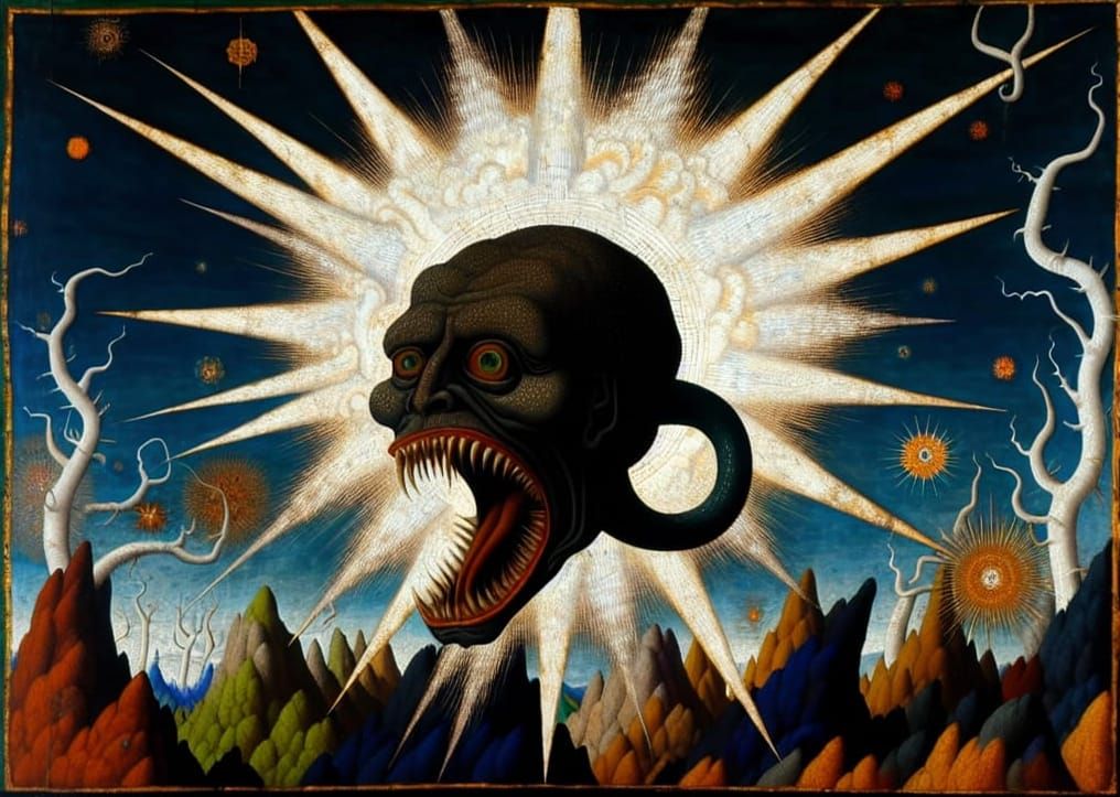 Cloisonné Portrait Over Dark Tsingy Blanco