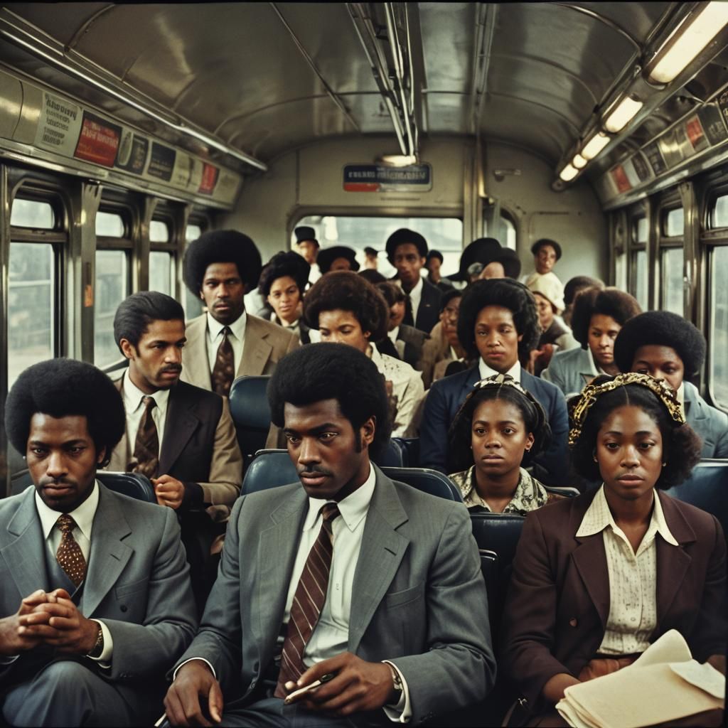 Philadelphia Train Scene, 1977, in Photorealistic Style