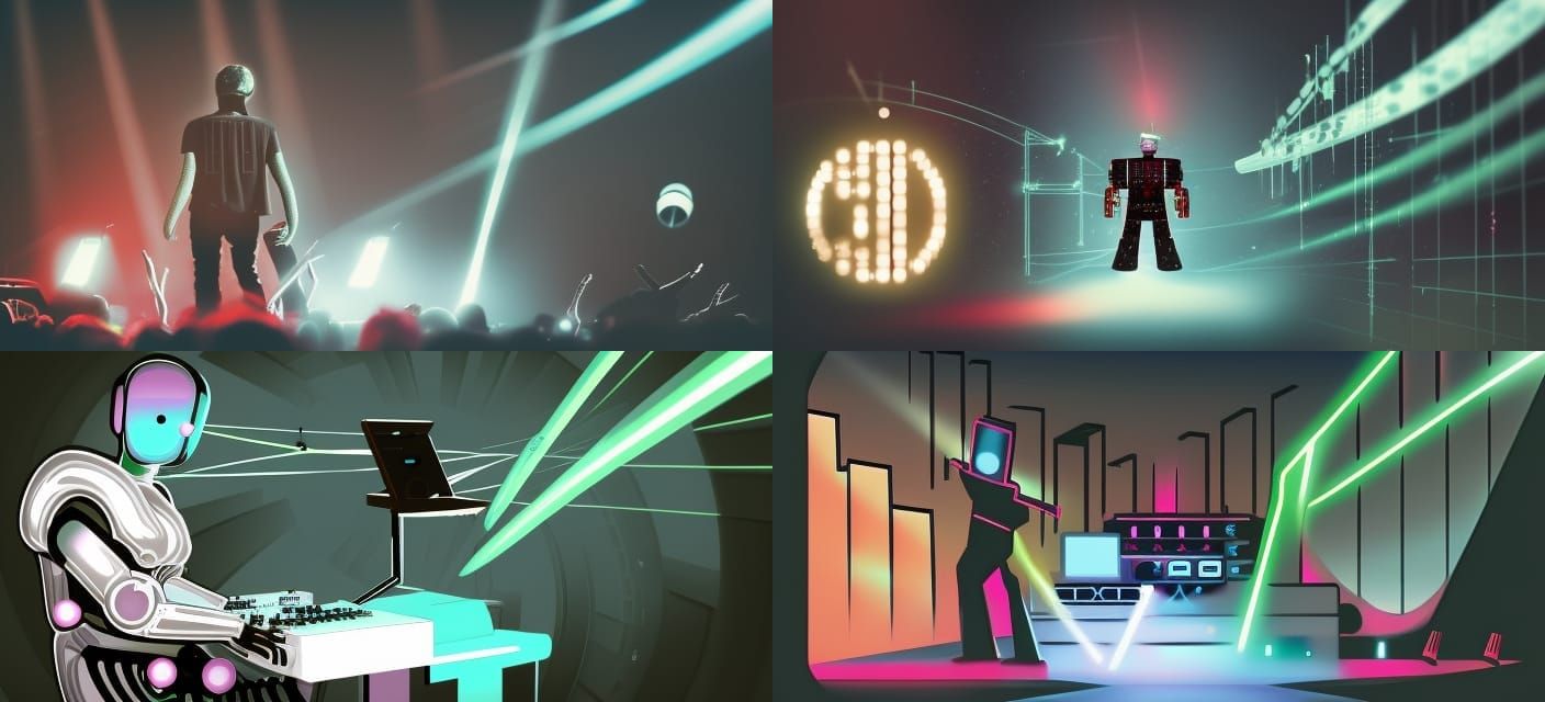Robot Composer at a Synthwave Concert