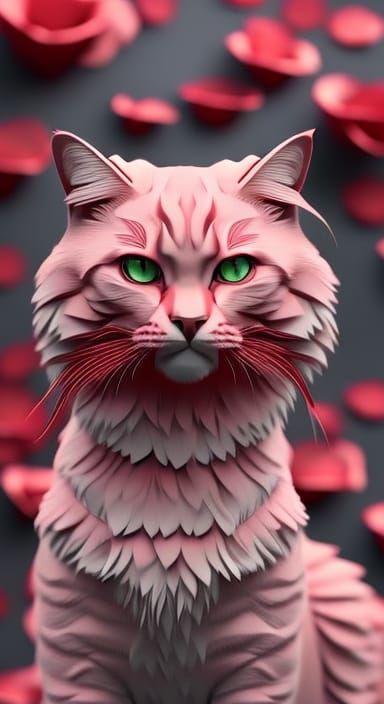 W.I.P. Rose petal cat
