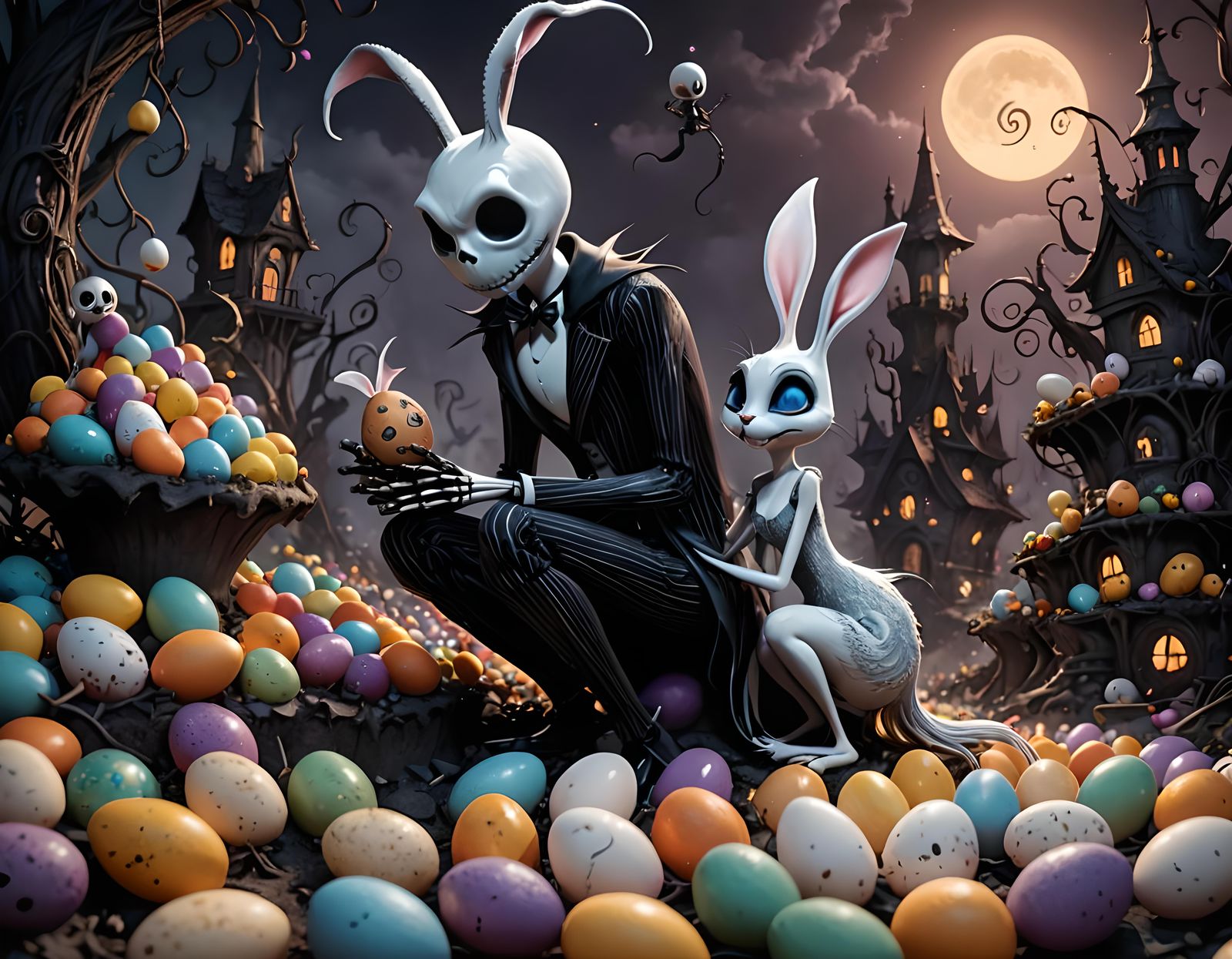 a stunning image featuring jack SKELLINGTON AND BEUTIFUL LOL...